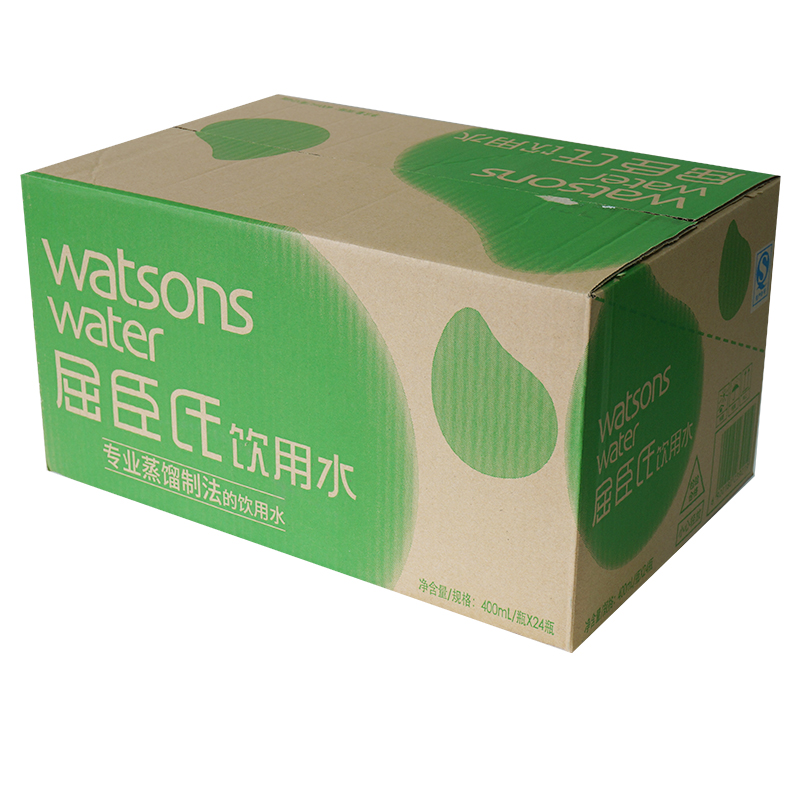 【苏宁易购】屈臣氏饮用水400ml *24瓶（ 蒸馏 制法）