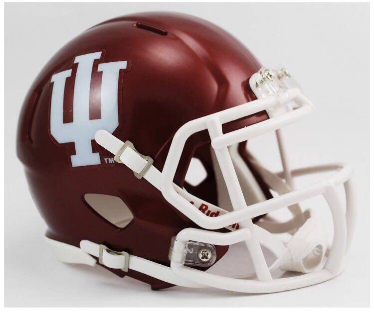 Collection Pine NCAA Riddell speed Mini Rugby Safety helmet Indiana University