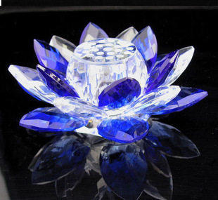 汽车香水座☆车用香水/汽车香水/汽车水晶莲花（透明）