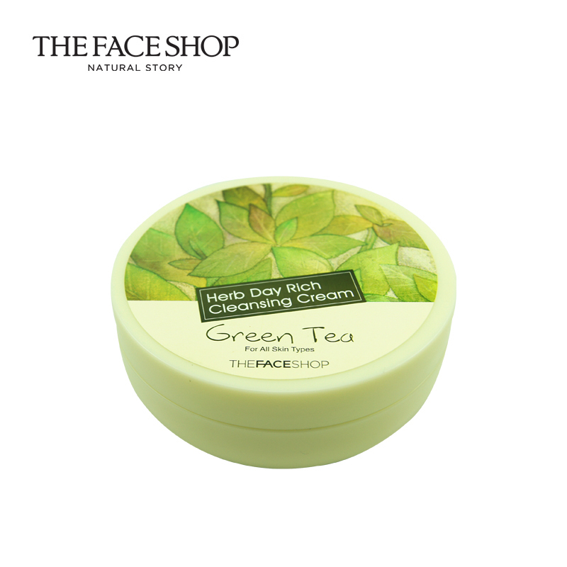 The Face Shop草本丰润绿茶卸妆霜 温和清洁 清爽卸妆