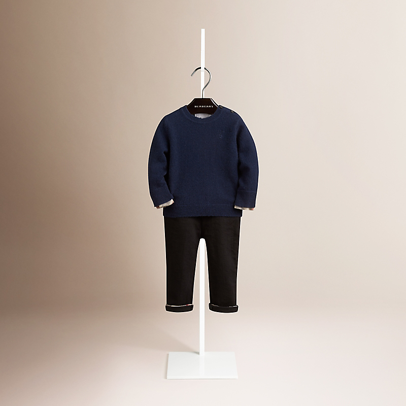 Burberry博柏利 格纹装饰羊绒衫 39980331