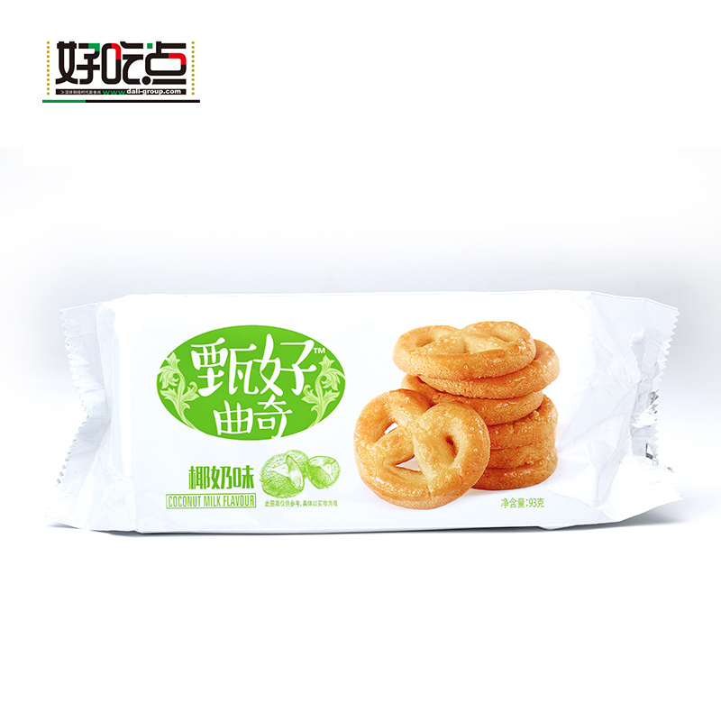 【天猫超市】好吃点甄好曲奇椰奶味93g 办公室休闲食品零食饼干