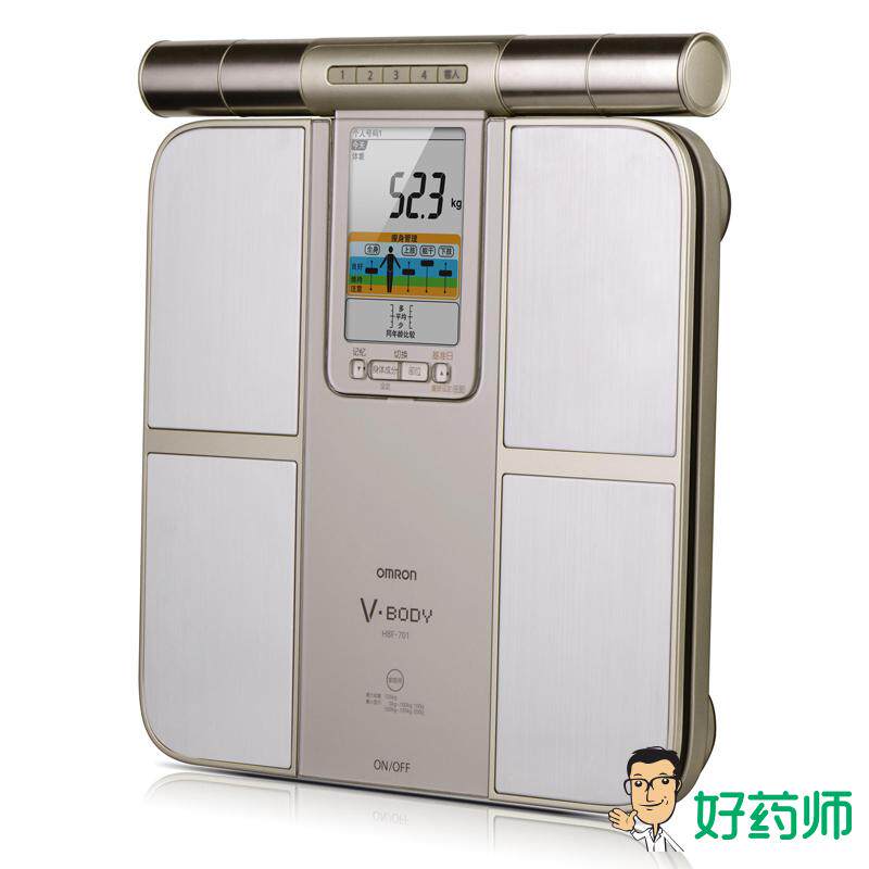 欧姆龙电子称体重秤家用成人脂肪测量仪器HBF-701家庭减肥体脂仪