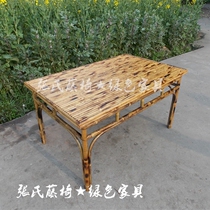 Zhangs rattan chair bamboo furniture table rectangular dining table computer table table table long table handmade bamboo table