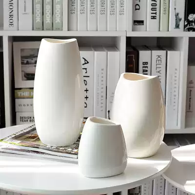 Simple Nordic vase three-piece simulation flower vase Ceramic dining table Coffee living room bedroom flower arrangement decoration