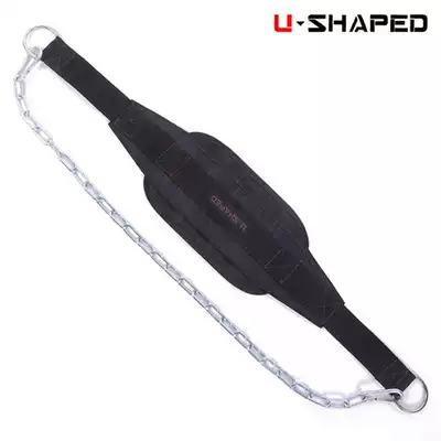 With chain Single and double bar pull-up weight belt Barbell piece load-bearing belt Fitness training belt