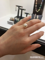 European counter light luxury TOUS peach bear simple joker classic bear Pearl 925 sterling silver ring female