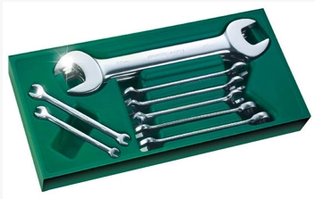 Seda Tool Group cover -10 pieces double open gateway wrench and dual purpose wrench public all-polished opening plum blossom