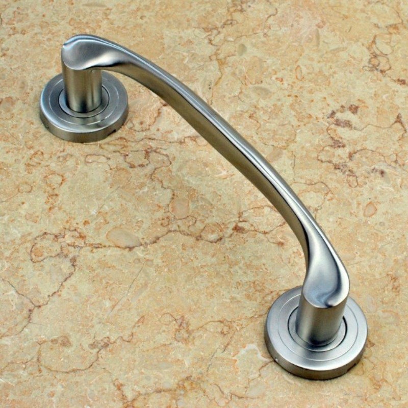 304 stainless steel solid fine casting large door handle double switch pull door pull handle heavy door handle  