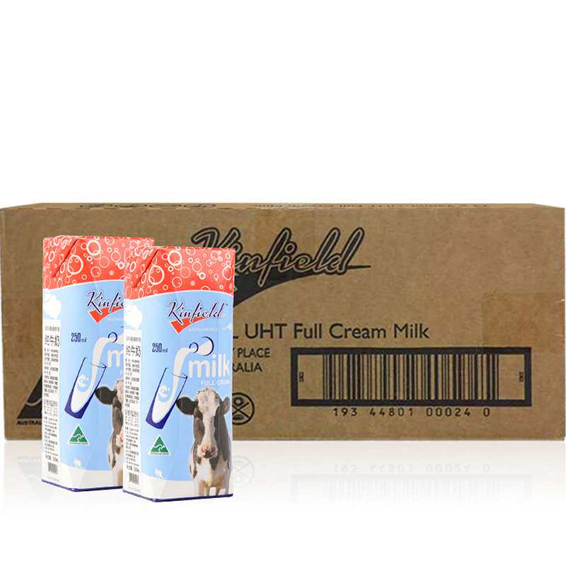 【苏宁易购】金菲尔德澳大利亚进口全脂牛奶250ml*24盒