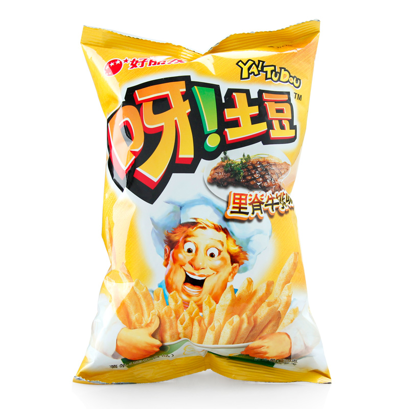 【天猫超市】好丽友 呀！土豆 空心薯条 （里脊牛排味） 70g/包