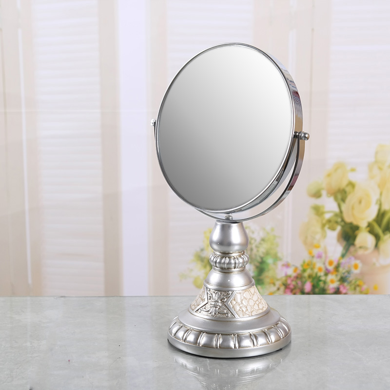 TQJ modern European style vanity mirror Round makeup mirror Beauty mirror