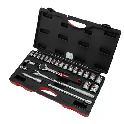 American PARD imported 24pcs 1 2 Ratchet wrench sleeve 10-32mm extension rod universal joint set