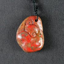 Changhua stone pendant fine natural Qingtian jade A cargo engraving pendant neck decoration pure handmade art Yan