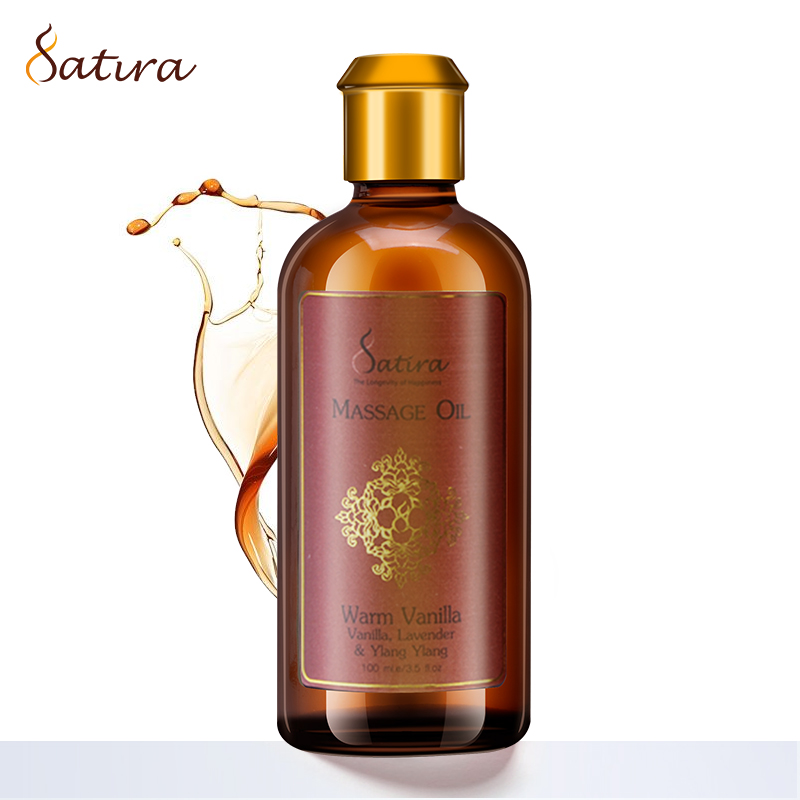 SATIRA暖香草按摩油100ml 天然植物全身按摩精油复方精油泰国原装