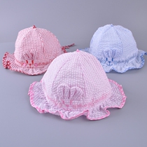 Baby childrens hats spring summer and autumn mens and womens baby sun visor basin hats 0-3-6-12-month-old cotton hat net