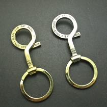 Dongguan Breaking Copper Pure Copper Key Buckle Individuality Gift Brass White Bronze Male And Female Car Minimalist Pendant Key Circle Ring Buckle