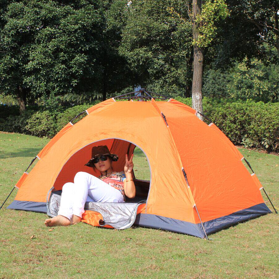 Shengyuan 2 People's monolayer coated silver anti-UV automatic tent Couple Tent Lovers
