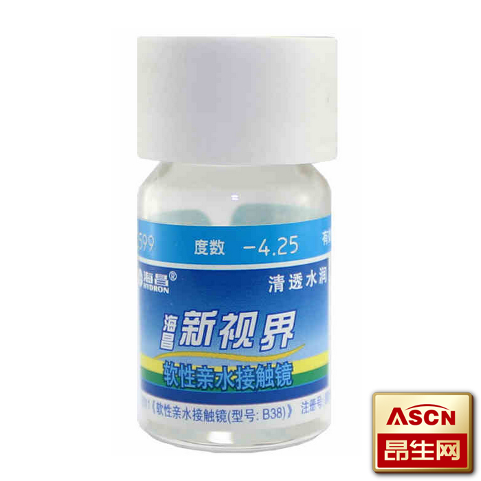 买2送2 海昌近视隐形眼镜清透水润年抛1片装 多弧TF