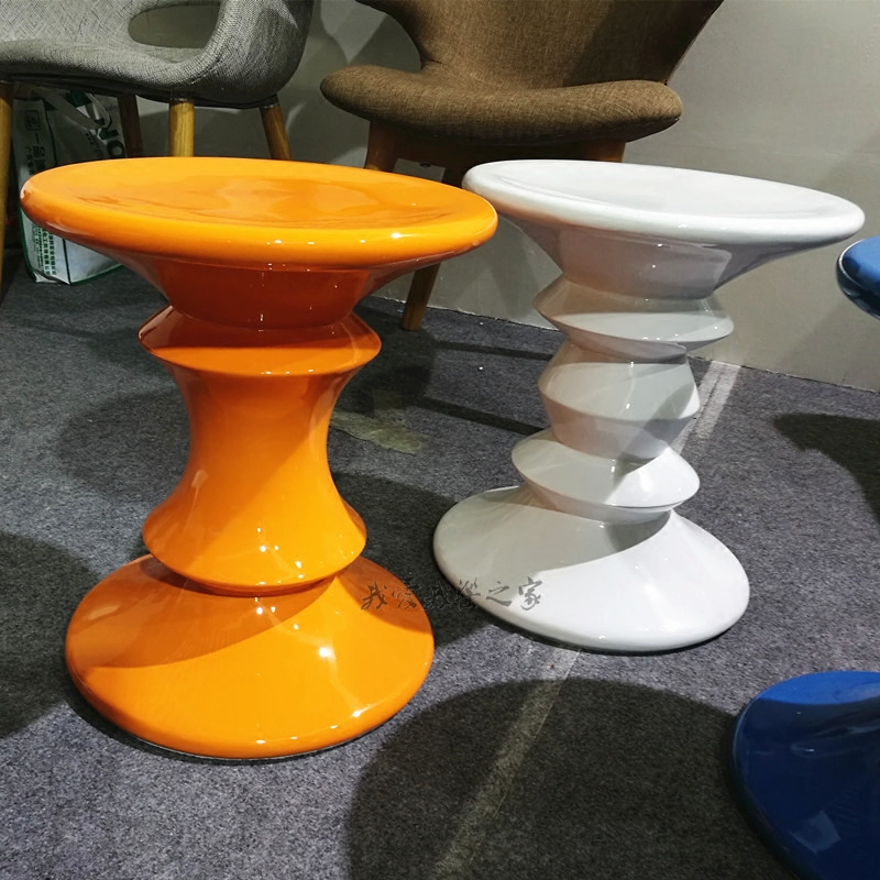 Glass Fiber Ims Bench Chess Stool Short Stool Nordic Decoration Round Edge A Few Casual Couch Stool Styling Stool Stool