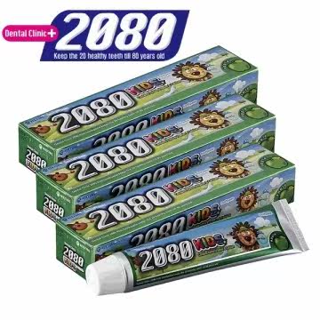 2080 强齿健龈儿童牙膏 (苹果80g)X3入台湾官网直邮进口