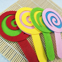Kindergarten children hand DIY without fabric lollipop Environmental wall decoration of non - woven wall plate decoration