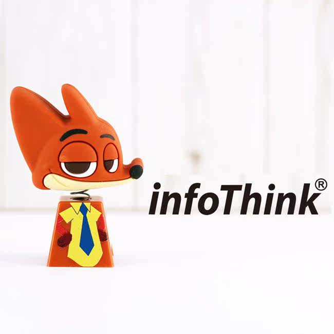 InfoThink ZOOTOPIA 狐狸摇头造型随身碟 16GB台湾官网直邮进口
