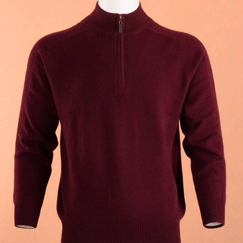 Được sản xuất tại Nội Mông áo len cashmere nguyên chất mùa đông dày lên ấm áp nam thanh niên trưởng thành áo len cashmere cơ bản B55 - Áo len Cashmere