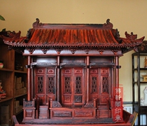 Buddhist niche Laos red and sour branch wooden house with door Buddhist shrine high-end Buddhist shrine Buddhist cabinet solid wood Buddhist niche