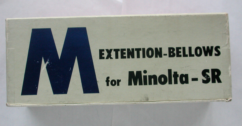 Minolta Bellow Macro Leather Cavity Film Remover set of original packaging cartons 