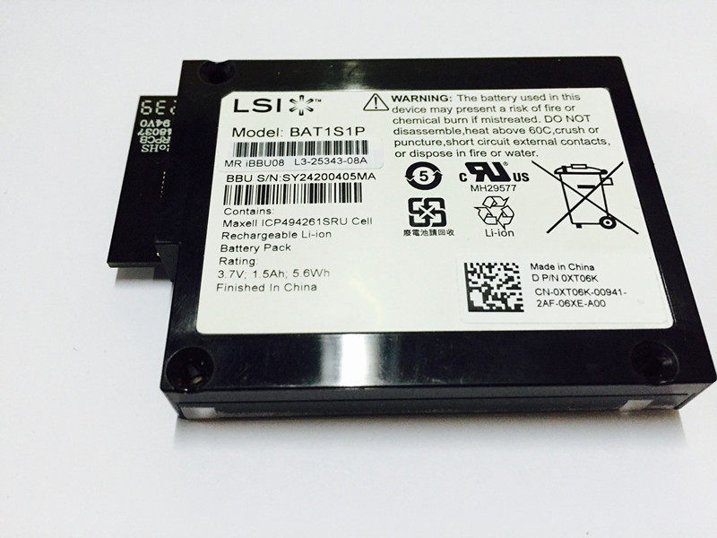 LSI 9260-8I array card battery 0XT06K BAT1S1P BAT1S1P IBBU08