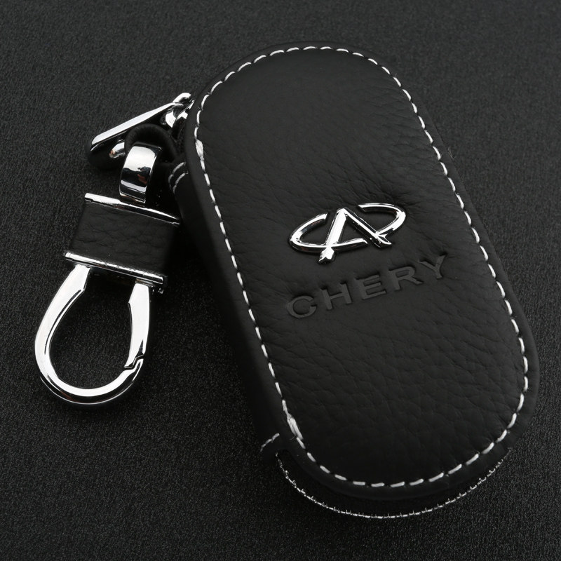 奇瑞QQ E3 E5 瑞虎3瑞虎5艾瑞泽7 M7汽车真皮钥匙包真皮套 牛皮