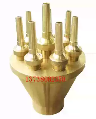 All copper adjustable center straight up nozzle large water feature Fountain Nozzle landscape landscape Center water column 1 inch 1 inch and a half