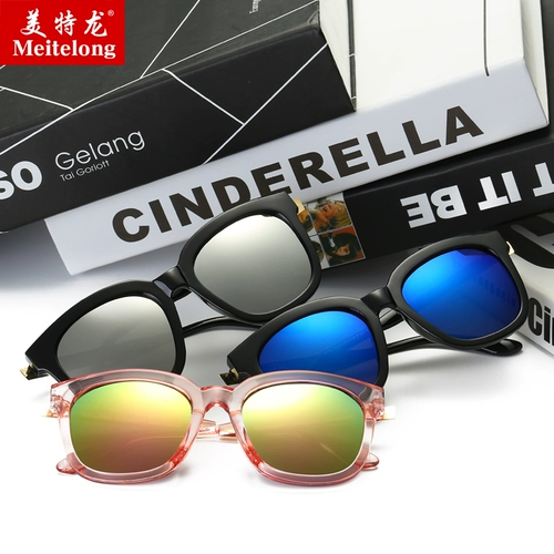 Брендовые ретро солнцезащитные очки, защита от ультрафиолета, популярно в интернете, в корейском стиле