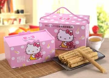 【Hello Kitty】芝麻蛋卷-甜蜜礼盒(2入)喜年来台湾官网直邮进口