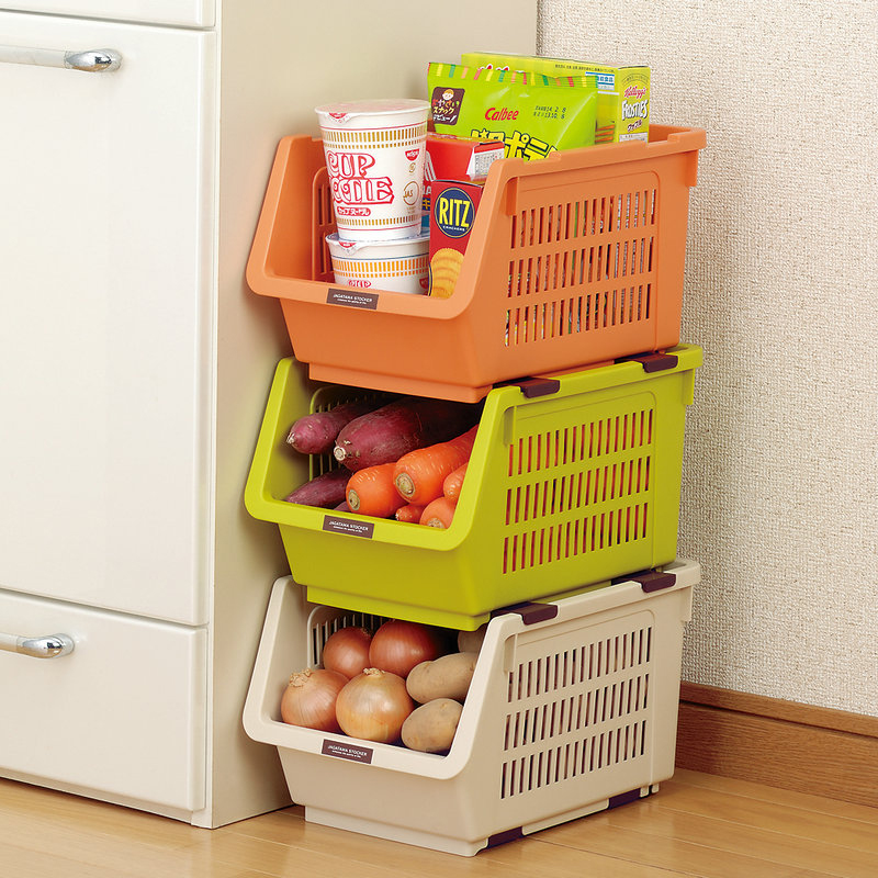 Japan imported inomata stackable storage basket fruit and vegetable storage basket kitchen finishing rack storage basket