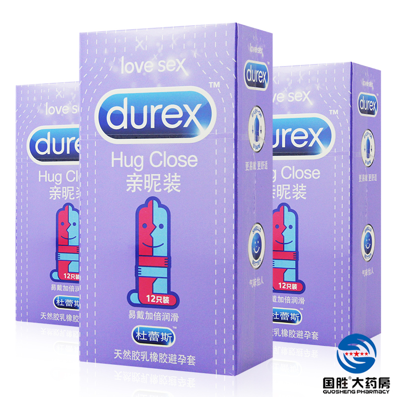 杜蕾斯亲昵装 12只 加倍润滑 成人用品安全套 天然胶乳橡胶避孕套