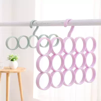 Simple Nordic style porous creative 15-ring multifunctional ring towel rack towel rack tie belt rack belt storage shelf