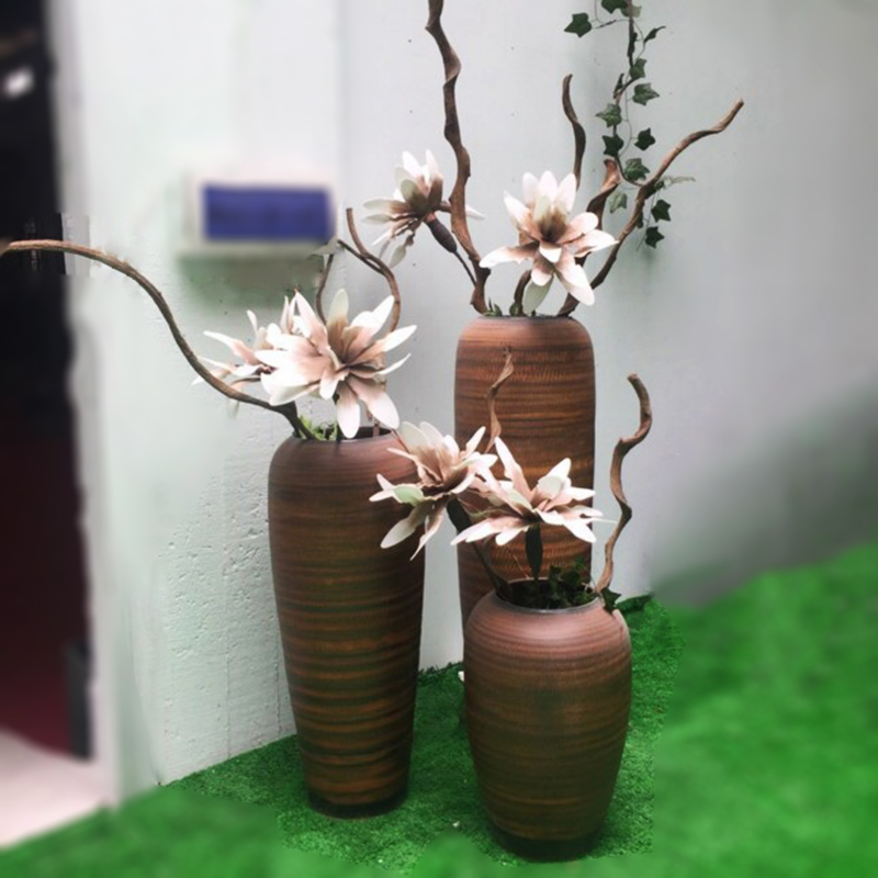 Ceramic clay POTS European sitting room of large vase household adornment flowers flower garden hotel coarse pottery furnishing articles