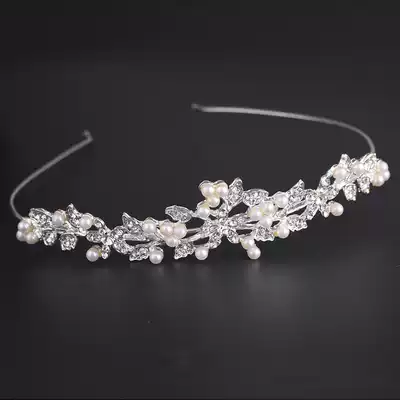 Rhinestone crown European and American Bride flower crown Wedding accessories Hair hoop Hair hoop Hair accessories