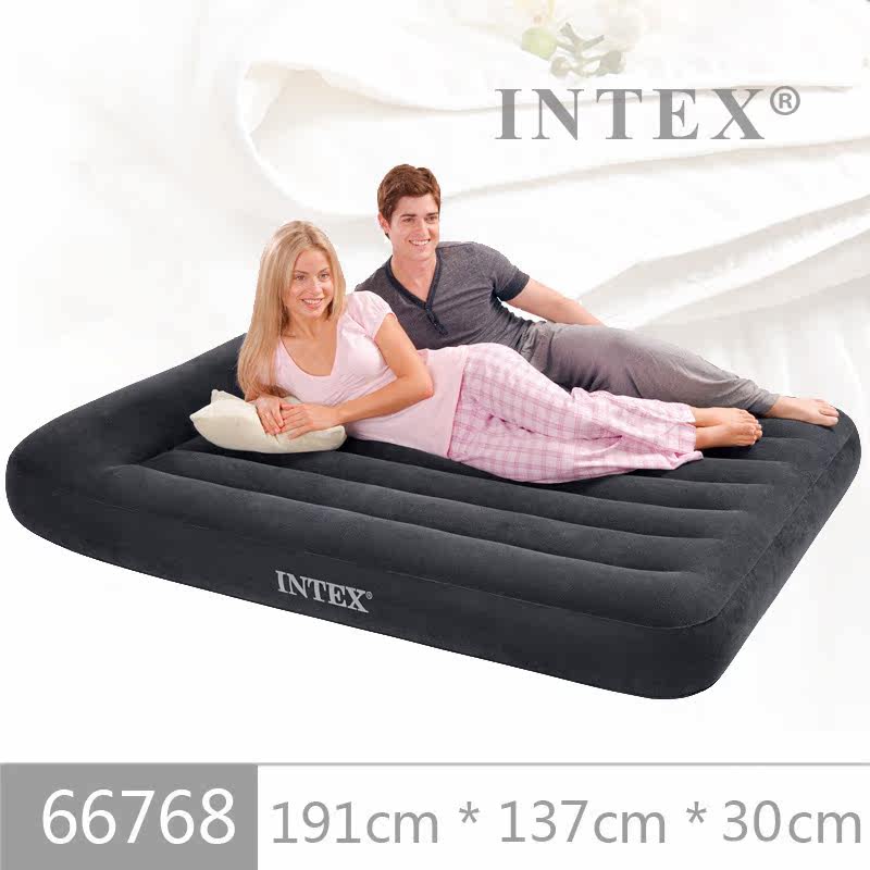 Special INTEX66768 double plus air mattress built-in pillow flocking bed air cushion bed