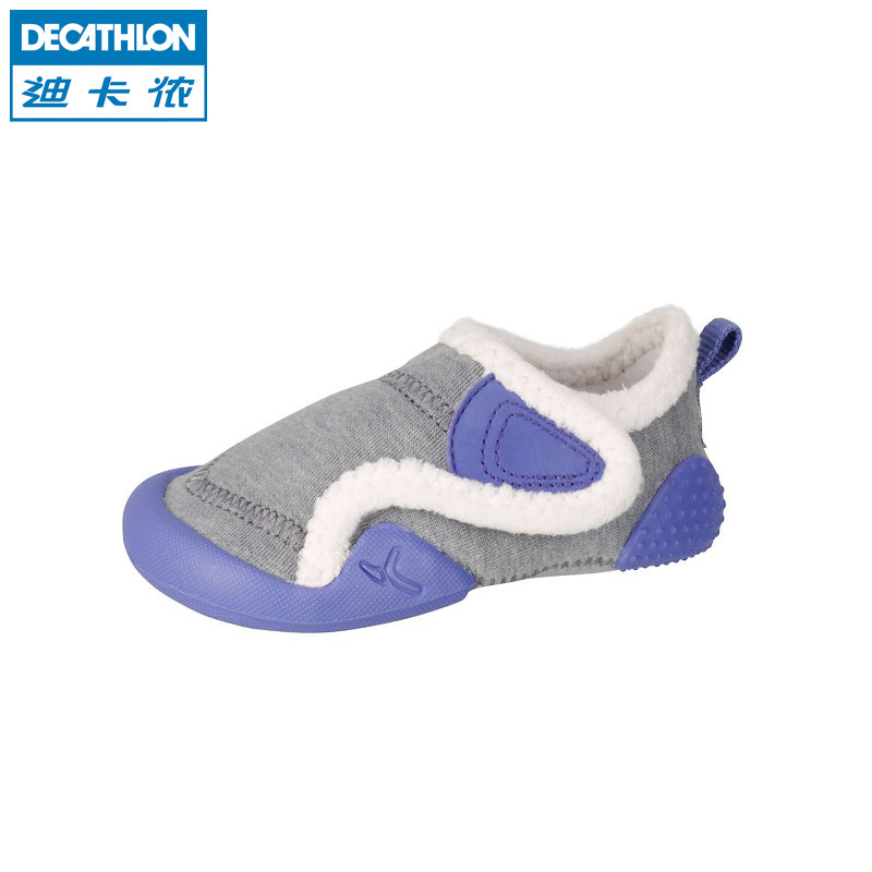 迪卡侬童鞋学步鞋子橡胶软底男女宝宝抓绒保暖鞋DOMYOS BB