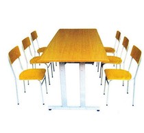 Simple modern teacher reading table school reading room reading desk and chair training table long table combination set