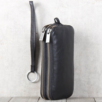  Nine places in the mountains handmade cowhide long wallet wallet mobile phone bag leather hand carry clutch casual couple