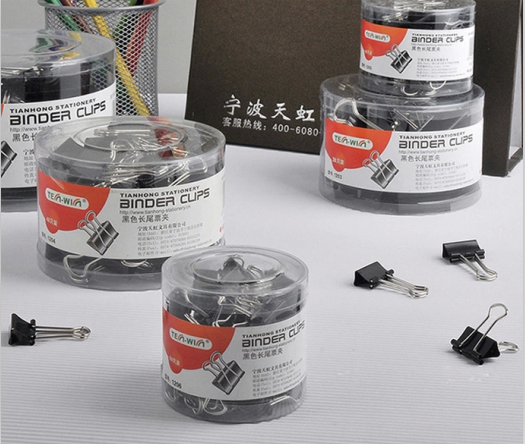 Sky iridescent black long tail clip 15 -51mm dovetail clip iron clip stationery clip black anti-tail clip drum fit-Taobao