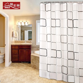 Namelai Waterproof Shower Curtain, Thickened and Mildew-Resistant, No-Drill Bathroom Partition Curtain, Shower Curtain Set
