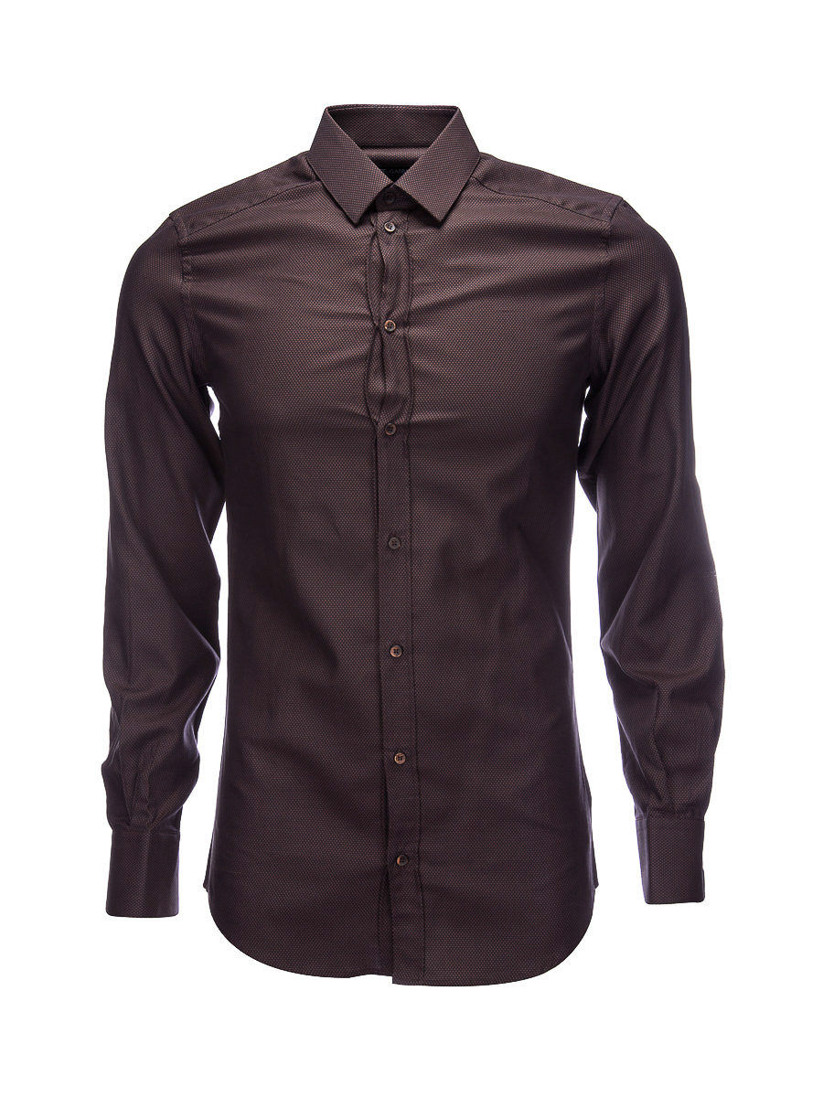 Dolce&Gabbana 栗色波点长袖衬衫