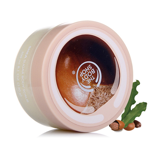 The body shop/美体小铺tbs磨砂膏200ml 身体角质 全身美白去死皮