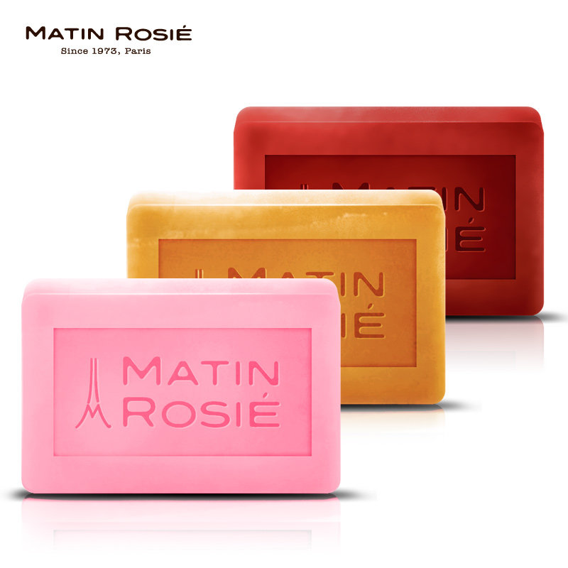 玛汀露丝 玫瑰精油手工皂 糙米红酒洁面皂 提亮肤色3块装洗脸皂