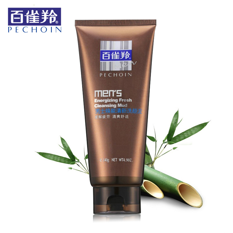 PECHOIN/百雀羚男士洗面奶焕能清新控油净化洗颜泥洁面膏/乳